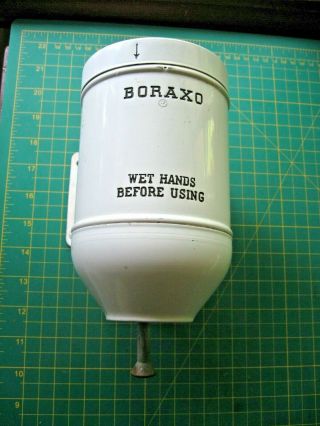 Vintage White Porcelain Boraxo Soap Dispenser Pump Gas Station Garage
