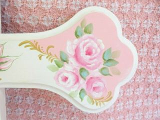 byDAS MOST LOVELY ROSE CROSS EVER hp hand painted chic shabby vintage cottage 7