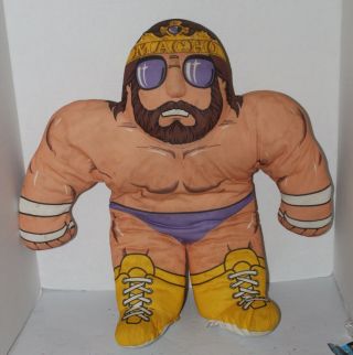 Vintage 1990 Wwf Wwe Macho Man Tonka Wresting Buddies Plush Doll Pillow Plush