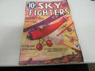 Pre Wwii Us Sky Fighters Comic Book Style Aviation War Action Novel March 1934