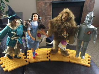 Vintage Wizard Of Oz Set Of 4 14 " Dolls Presents Hamilton Gifts Mgm Turner 1987