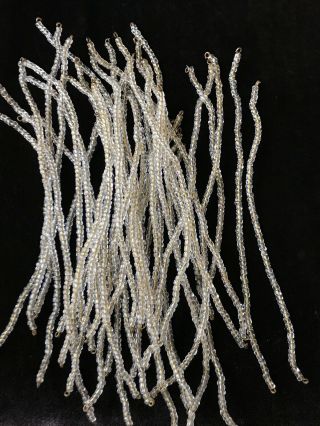 26 Feet Vintage Italian Macaroni Beaded Chandelier Wall Sconce Parts 312 " Chain