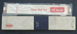 Vintage Sun Hemmi Made In Japan Bamboo Slide Rule Number 259d Engineer & Case