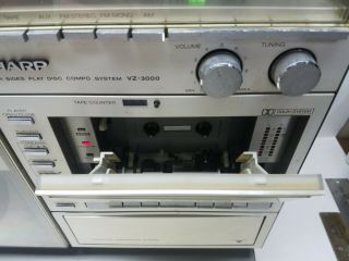 Vintage Sharp VZ - 3000 Vertical Linear Combo Turntable Record Player Boom Box 5