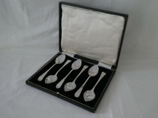 Art Deco Silver Grapefruit Spoons By Barker Bros Ltd Birmingham 1937