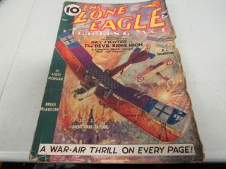 Pre Wwii Us The Lone Eagle Comic Book Style Aviation War Action Novel July 1934