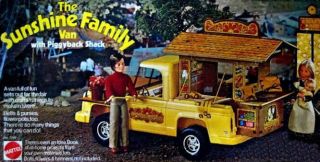 Vintage Sunshine Family Doll Van W/ Piggyback Shack W/all Access,  Box & Instruct