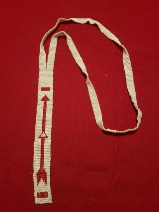 Vintage Order Of The Arrow Beaded Vigil Honor Ceremony Necklace Bsa Oa