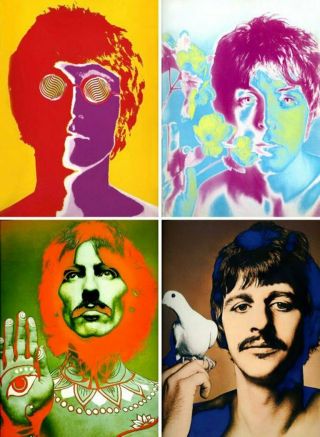 Beatles Vara Richard Avedon 1st Edition Vintage Set 4 Posters