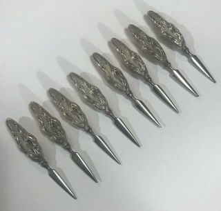 Sterling Silver Corn Holders Set Of 8 Corn On The Cob Design