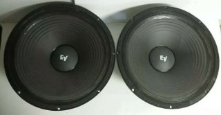 2x 15 " Ev Evm - 15l Series Ii Electrovoice Vtg Audio Speakers Woofers (pair)