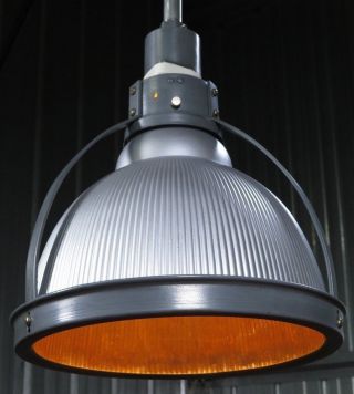 Vtg 30s Pittsburgh Reflector 13 " Industrial Hanging Pendant Light Fixture Old