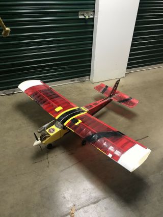 Vintage Built Rc Gas Powered Lg Airplane,  62 " Wingspan,  Eagle 2 / Pick - Up Only