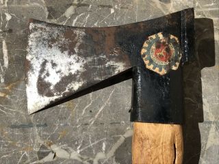 Finland Finnish Axe W/label Stamped Vintage