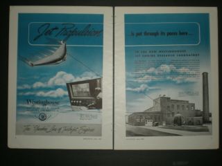 1946 Future Airplane Futuristic Plane Wwii Vtg Westinghouse Trade Art Print Ad