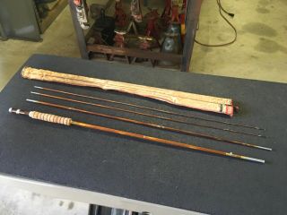 Vintage South Bend Bamboo 9’ 3 Piece Fly Rod 359 With Extra Tip