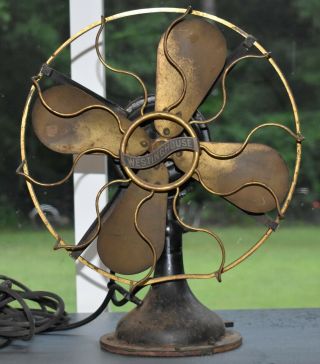 Antique Vtg Westinghouse 648488 12 " Electric Table Fan With Wobble