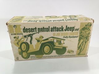 Vintage Gi.  Joe desert patrol Action Soldier attack Jeep With Box 9