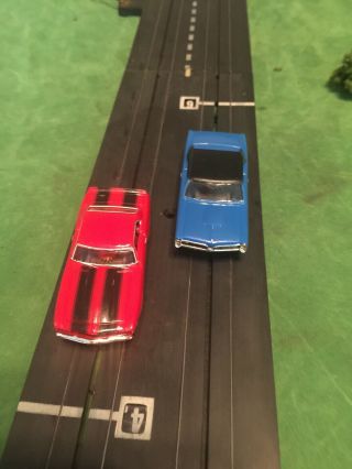 Vintage Aurora T - jet HO Slot Car Set from the 1960 ' s with 2 Slot Cars 9