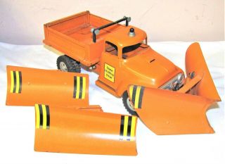 Vintage - - Tonka Toys - - State Hi - Way Dept.  - - Hydraulic Dump Truck And Snow Plow