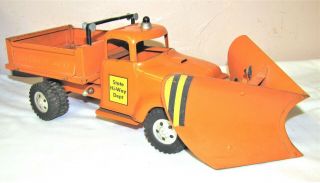 VINTAGE - - TONKA TOYS - - STATE HI - WAY DEPT.  - - HYDRAULIC DUMP TRUCK AND SNOW PLOW 2