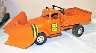 VINTAGE - - TONKA TOYS - - STATE HI - WAY DEPT.  - - HYDRAULIC DUMP TRUCK AND SNOW PLOW 3
