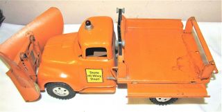 VINTAGE - - TONKA TOYS - - STATE HI - WAY DEPT.  - - HYDRAULIC DUMP TRUCK AND SNOW PLOW 5