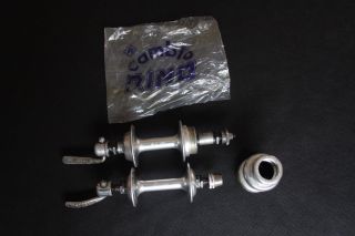 Vintage Cambio Rino Front And Rear 36h Hubs - Nip Nos Rino Headset Italy Road