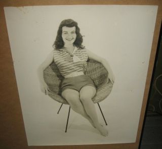 Rare Vintage Large 17 X 14 Bettie Page Photo Poster Betty Pin - Up