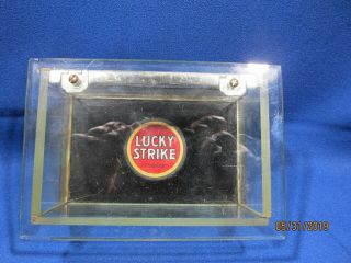 Vintage Lucky Strike Glass Store Counter Cigarette Box