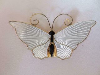 David - Andersen Norway Sterling Silver Gold Vermeil Enamel Butterfly Pin B13 - 501