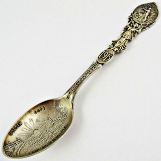 1915 Panama - Pacific Expo Ppie Golden Gate California Mayer Sterling Silver Spoon