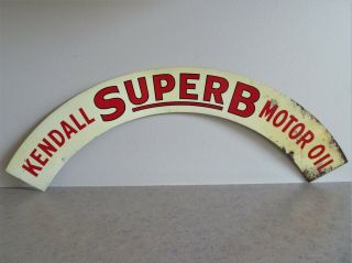 Vintage 1950’s Kendall B Motor Oil Arch Sign Antique Rare