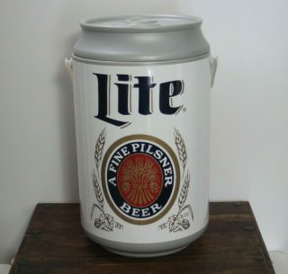 Vintage Giant Miller Lite Beer Can Portable Cooler