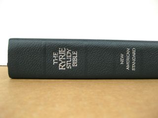 1978 Ryrie Study Bible American Standard Blue Leather Moody Press NAS VTG 4