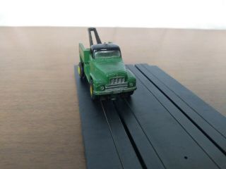 Vintage Aurora Thunderjet Olive Green Tow Truck Slot Car 7