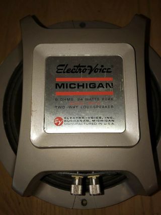 Vintage Electro - Voice EV Michigan Mc8 Speakers Great 2