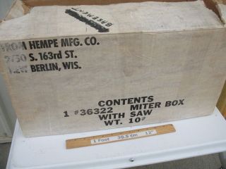 Vintage EUC No.  36322 CRAFTSMAN / Hempe Mfg.  MITER BOX w/ 16.  5 