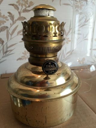 Vintage IDEAL BRENNER Brass Hanging Kerosene Oil Hurricane Marine Lantern Lamp 3