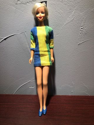 Vintage 1967 Twiggy Doll By Mattel Barbie Mod Era Rooted Eyelashes For Ooak