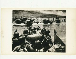 Wwii 1944 Us Army Sc 4x6 Photo 11 D - Day,  1 Landing On Beaches,  Trucks