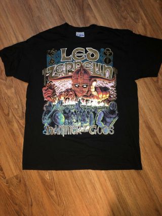 Rare Vtg Led Zeppelin T Shirt Hammer Of The Gods Size Xl 1990 Myth Gem Ltd Real