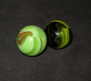 Vintage Christensen Agate Co.  Opaque Marble Pairing (2)