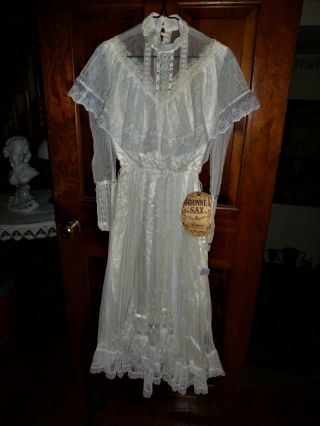 Vintage Jessica Mcclintock Gunne Sax Lace Tulle Wedding Dress Sz 5 Never Worn