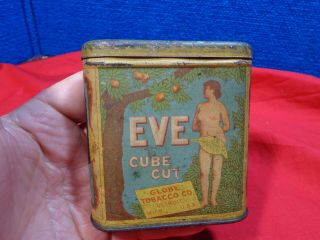 Vintage Eve Cube Cut Vertical Pocket Tobacco Tin