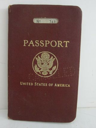 Vintage 1931 Usa Passport Seattle Travel Visa Stamps France Italy Germany China