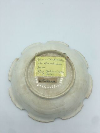 Vintage Bowl W Note Claiming President Abraham Lincoln Ate Strawberries From It 7