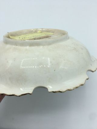 Vintage Bowl W Note Claiming President Abraham Lincoln Ate Strawberries From It 9