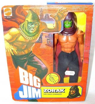 Mattel Usa Big Jim 10 " Zorak Face Changer Figure Misb`77 Awesome C - 8,  Top Rare