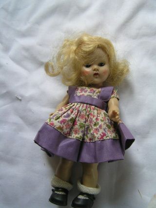 Vintage 8 " Vogue Ginny Transitional Painted - Lash Doll W/ Gray Eyes 1951/52